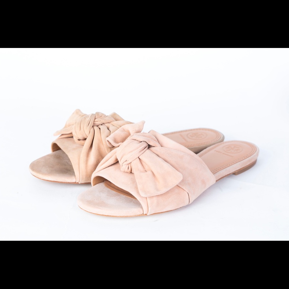 Tory Burch Annabelle’s suede blush sandals s 8